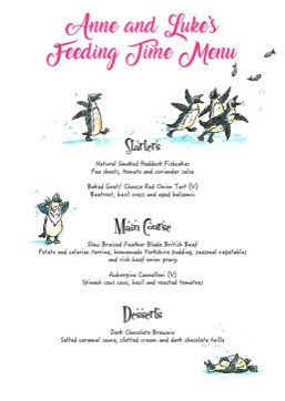 caricature-wedding-menu